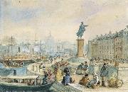 fritz von dardel Skeppsbron vid Gustav IIIs staty painting
